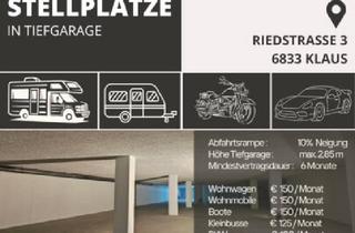 Gewerbeimmobilie mieten in 6833 Klaus, Stellplätze, Tiefgarage, Lagerfläche oder Keller – bis zu 500 m² (Teilvermietung möglich)