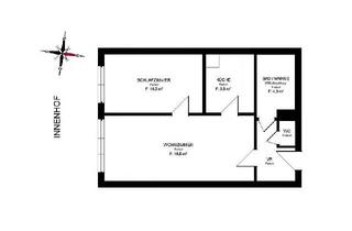 Wohnung mieten in Hofgasse, 8020 Graz, Saniert: Ruhiger 2 ZIMMER-NEUBAU + extra Küche neu möbliert + Bad mit Wanne + extra WC + Lift + nähe Hauptbahnhof!
