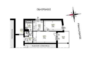 Wohnung mieten in Hofgasse, 8020 Graz, 2 ZIMMER-NEUBAU + großer Balkon 9m² + extra Küche möbliert mit Fenster + Bad mit Wanne + extra WC + Lift + nähe Hauptbahnhof!