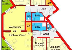 Wohnung mieten in 8010 Graz, großzügige 5-Zimmer-Neubauwohnung mit zwei kleinen Terrassen und Tiefgarage im Villenvierteln zwischen UNI und LKH - Nähe Hilmteich