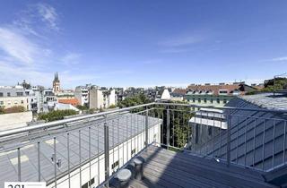 Wohnung kaufen in Halbgasse 20, 1070 Wien, Traumblick! Urbanes Wohnen– 1,5-Zimmer-Juwel im 7. Bezirk mit riesiger Dachterrasse