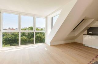 Wohnung kaufen in 1100 Wien, Erstbezug, Sonnendurchflutete 2-Zimmer Wohnung im Dachgeschoss + 33 m² Südwest-Dachterrasse