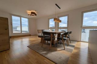 Wohnung mieten in 1210 Wien, Neue teilmöbl. 3-Zi-Wohnung mit großzügiger, tw. begrünter Dachterrasse und fantastischem Fernblick
