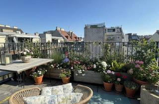 Wohnung mieten in Kutschkermarkt, 1180 Wien, Exklusive Dachgeschoss-Wohnung: 4 Zimmer & 3 Terrassen (Heizkosten inkl.)