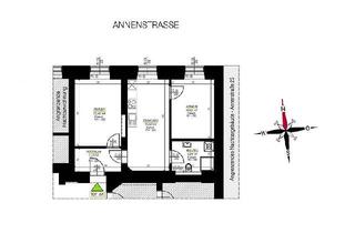 Wohnung mieten in Annenstraße 27, 8020 Graz, Neuwertiger 2 ZIMMER-Altbau + extra Wohnküche möbliert mit Fenster + Bad mit Dusche und WC + nähe Kunsthaus!