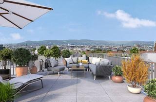 Wohnung kaufen in Kutschkermarkt, 1180 Wien, TOPLAGE NÄHE KUTSCHKERMARKT | EXKLUSIVE DACHGESCHOSSWOHNUNG | TERRASSE | 360° BLICK ÜBER WIEN | ERSTBEZUG