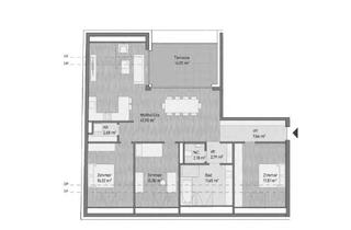 Wohnung kaufen in Lagergasse 56, 8020 Graz, AKTION -8,5%! 4-Zi. Eigentums- Dachgeschosswohnung (123,77 m²) & sonniger Terrasse- in Graz/Gries