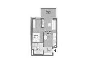 Wohnung kaufen in Lagergasse 56, 8020 Graz, Moderne 2-Zimmer Eigentumswohnung mit Balkon (36,71m²)-Graz/Gries