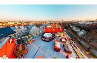 Penthouse kaufen in Donaukanal, 1020 Wien, Auserlesene, klimatisierte Stadtwohnung mit Balkon und Dachterrasse mit fantastischem 360° Panorama-Blick über Wien