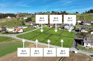 Grundstück zu kaufen in Sonneggstraße, 8152 Stallhofen, Voll aufgeschlossenes Baugrundstück in sonniger Lage in Stallhofen - 862 m²