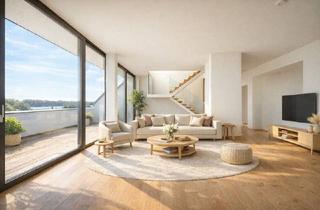 Maisonette kaufen in Donau, 1190 Wien, ERSTBEZUG MIT BADESTEG AM WASSER: Ruhelage mit Fernblick über die Donau I großzügige Terrassen I ca. 100 m² Wohnküche I 2 Garagenplätze & 2 Kellerabteile