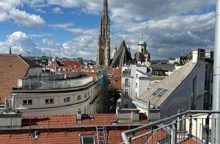 Maisonette mieten in Riemergasse, 1010 Wien, Dachterrassenwohnung mit Blick Stephansdom