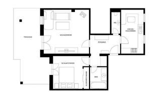 Wohnung mieten in 6370 Kitzbühel, Nachmieter gesucht: Teil-möblierte Zwei-Zimmer-Wohnung in Kitzbühel