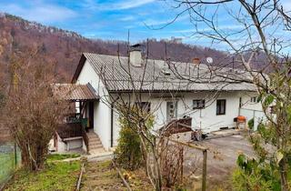 Haus kaufen in 8051 Graz, Blick auf die Burgruine Gösting. - Naturnahe Doppelhaus-Hälfte mit großem Garten und Potential.