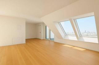 Wohnung kaufen in 1100 Wien, STADTBLICK im Sonnwendviertel - Erstbezug nach Dachausbau - 6. Liftstock - 3 Zimmer - ca. 68m² gew. NFL - Fußbodenheizung - Klima - zeitlose Ausstattung - ca. 8m² Balkon mit spektakulärem Stadtblick!