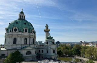 Wohnung mieten in Schwarzenbergplatz, 1040 Wien, 1040! LIVING in the CITY mit KARLSKIRCHENAUSSICHT! Schöne 3-Zimmer Wohnung mit Gemeinschaftsterrasse!
