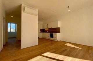 Penthouse mieten in 4020 Linz, Erstbezug!Toplage! Traumausblick!Sehr großzügige 2,5 Zimmer Wohnung mit Loggia und Einbauküche!