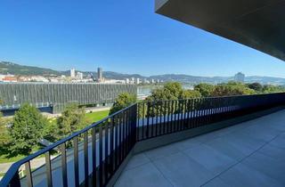 Penthouse mieten in 4020 Linz, 65m² Dachterrasse mit TRAUMAUSBLICK!Penthouse mit Designerküche und Liftausstieg in der Wohnung! Erstbezug!