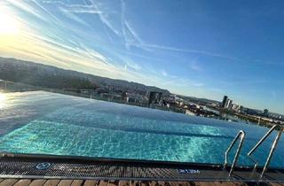 Wohnung mieten in 1020 Wien, ERSTBEZUG 3 ZIMMER WOHNUNG IM "GRÜNBLICK" VIERTEL ZWEI + TRAUMTERRASSE MIT ca. 64 m² + NUTZUNG INFINITY-AUSSENPOOL, GYM & SAUNA