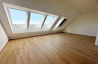 Wohnung mieten in Brigittenauer Lände, 1200 Wien, ERSTBEZUG, DACHGESCHOSS, klimatisierte 82 m2 Neubau mit Balkon, Wohnküche, 2 Zimmer, Wannenbad, Parketten, Augarten