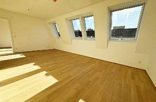 Wohnung mieten in Brigittenauer Lände, 1200 Wien, AUGARTEN-NÄHE, ERSTBEZUG, klimatisiertes 52 m2 Dachgeschoss, 2 Zimmer, Komplettküche, Duschbad, Parketten, Brigittenauer Lände