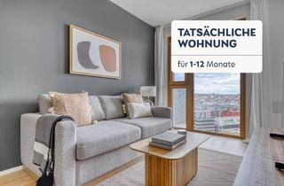 Wohnung mieten in Karl-Popper-Straße, 1100 Wien, Traumblick über Wien, Belview Tower mit Gym, Wellness & Lounge, 2 Zimmer + Balkon, 16. Stock, U-Bahn (VIE200)