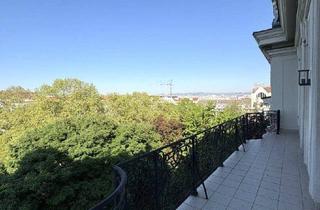 Wohnung mieten in 1040 Wien, EXKLUSIVE ALTBAUWOHNUNG MIT 2 BALKONEN UND TRAUMBLICK ÜBER WIEN – 258 m² IN BESTLAGE DES 4. BEZIRKS UNBEFRISTET ZU MIETEN!