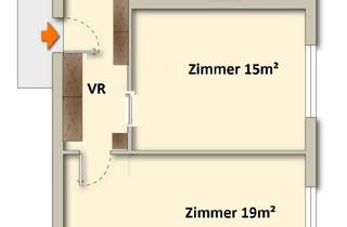 Wohnung mieten in Nestroyplatz, 1020 Wien, "WG-taugliche 2-Zimmerwohung in zentraler Ruhelage zwischen Praterstern und Nestroyplatz"