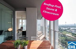 Wohnung mieten in Donau, 1220 Wien, 4-Zi.-Erstbezug mit Pool, Sauna & Skylineblick | TOWER HOMES im V22