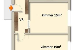 Wohnung mieten in Nestroyplatz, 1020 Wien, "WG-taugliche 2-Zimmerwohung in zentraler Ruhelage zwischen Praterstern und Nestroyplatz"