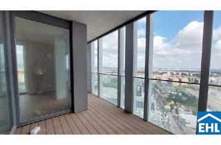 Wohnung mieten in Donau, 1220 Wien, 3-Zi.-Erstbezug mit Loggia & Donaublick | TOWER HOMES im V22