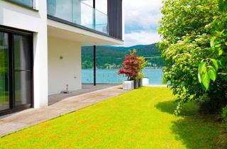 Wohnung kaufen in 9082 Maria Wörth, ROSENHOF Garten-Seewohnung mit 90 QM Seeblickterrasse & magischen Sonnenuntergängen