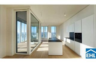 Wohnung mieten in Donau, 1220 Wien, Erstbezug – 3-Zi.-Wohnung mit Rooftop Pool & Sauna