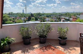 Wohnung kaufen in Sildgasse 1, 1210 Wien, Dachgeschoss-Rarität mit 101 m2 Terrassen - freier Panoramablick in historischem Ambiente