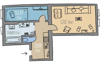 Wohnung mieten in Vereinsgasse 35, 1020 Wien, Schöne 2-Zimmerwohnung mit großem Balkon