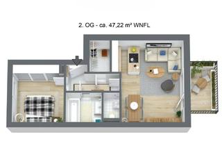 Anlageobjekt in Gaswerkstraße, 8020 Graz, Moderne 2-Zimmer-Wohnung in Graz-Eggenberg - gepflegt, sonnig und vermietet