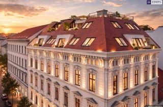 Penthouse kaufen in Hermanngasse, 1070 Wien, AKTIONSPREIS + Provisionsfrei! Luxuriöses Penthouse in Bestlage: Private Liftfahrt - 50 m² Sonnenterrasse - 5 Zimmer + Garage! Genial
