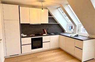 Wohnung mieten in Mitterberggasse, 1180 Wien, Fresh, fancy, fertig zum Einziehen! Zwei Ebenen. Drei Zimmer. 100 % Wow! Frisch sanierte Neubauwohnung im Dachgeschoss + Klimageräte + Westterrasse + Gute Infrastruktur!