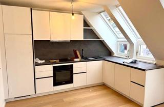 Wohnung mieten in Mitterberggasse, 1180 Wien, Fresh, fancy, fertig zum Einziehen! Zwei Ebenen. Drei Zimmer. 100 % Wow! Frisch sanierte Neubauwohnung im Dachgeschoss + Klimageräte + Westterrasse + Gute Infrastruktur!