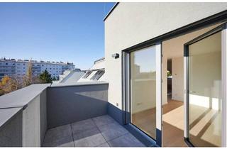 Wohnung kaufen in Erzherzog-Karl-Straße, 1220 Wien, 4-Zimmer-Dachgeschosswohnung mit Terrasse in idyllischer Grünlage nahe Donau - ERSTBEZUG!