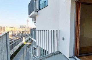 Wohnung mieten in 1100 Wien, Sonnwendviertel: 1-Zimmer-Wohnung mit Balkon im 10. OG – Fitnessraum, Co-Working & Rooftop-Terrasse inklusive!