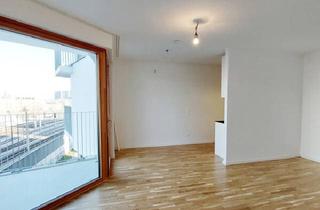 Wohnung mieten in 1100 Wien, Sonnwendviertel: 1-Zimmer-Wohnung mit Balkon im 16. OG – Fitnessraum, Co-Working & Rooftop-Terrasse inklusive!