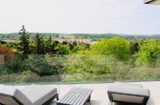 Penthouse mieten in 1130 Wien, Möblierte Penthouse-Wohnung mit 186 m² Dachterrasse & Schönbrunn-Blick