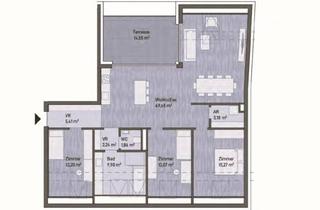 Penthouse kaufen in 8020 Graz, Neubauprojekt: Exklusive Penthouse-Eigentumswohnung (113m²) mit Terrasse in Graz, Gries!