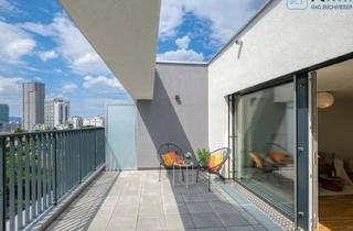 Penthouse kaufen in Generali Arena, 1100 Wien, Fußball, Familie, Freizeit: 3-Zimmer Penthouse mit Traumterrasse, Fernblick und Klimaanlage