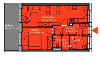 Wohnung mieten in 8010 Graz, Sonnendurchflutete 2 Zimmerwohnung mit großem Balkon