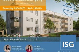 Wohnung mieten in Höhnhart 115, 5251 Höhnhart, Neubau in Mietkauf - Top 10 im 1. OG mit 2 Zimmer inkl. Carport
