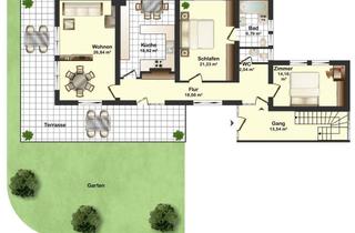 Wohnung kaufen in 6382 Kirchdorf in Tirol, Licht und Raum: helle, großzügige, naturnahe Gartenwohnung