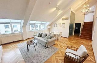 Maisonette mieten in Opernring, 1010 Wien, DACHGESCHOSS, OPERNRING, klimatisiertes 110 m2 Dachgeschoss mit 20 m2 Terrasse, 3 Zimmer, Küche, 2 Bäder
