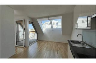 Wohnung mieten in Remystraße 35, 1100 Wien, Hochwertige 2-Zimmer DG-Wohnung (52m²) mit Loggia, Klima, Einbauküche und Liesingbach-Nähe